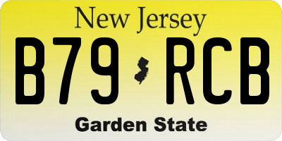 NJ license plate B79RCB