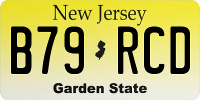 NJ license plate B79RCD