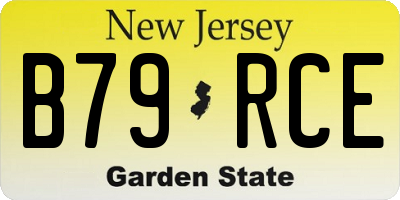 NJ license plate B79RCE
