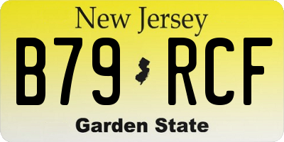 NJ license plate B79RCF