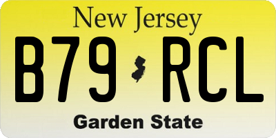 NJ license plate B79RCL