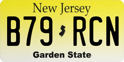 NJ license plate B79RCN