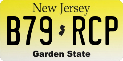 NJ license plate B79RCP