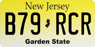 NJ license plate B79RCR