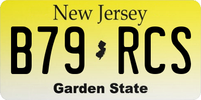NJ license plate B79RCS