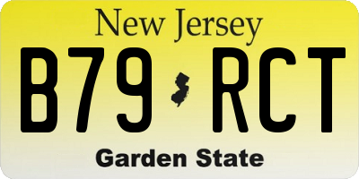 NJ license plate B79RCT
