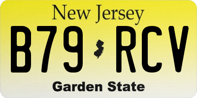 NJ license plate B79RCV