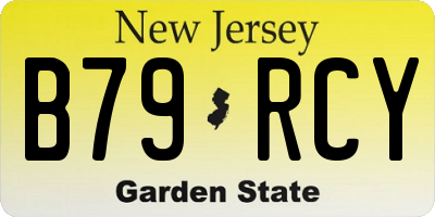 NJ license plate B79RCY