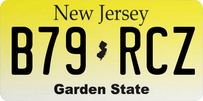 NJ license plate B79RCZ