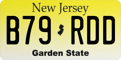NJ license plate B79RDD