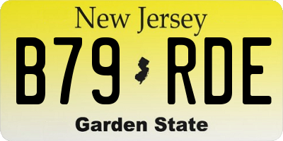 NJ license plate B79RDE