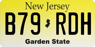 NJ license plate B79RDH