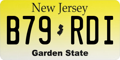 NJ license plate B79RDI