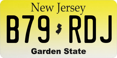 NJ license plate B79RDJ