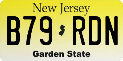 NJ license plate B79RDN