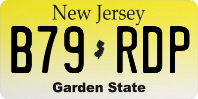 NJ license plate B79RDP
