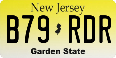 NJ license plate B79RDR