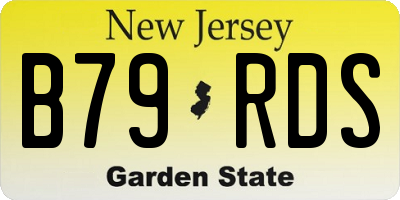 NJ license plate B79RDS