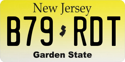 NJ license plate B79RDT