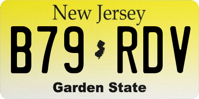 NJ license plate B79RDV