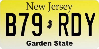 NJ license plate B79RDY