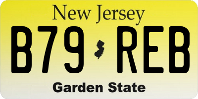 NJ license plate B79REB
