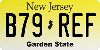 NJ license plate B79REF