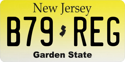 NJ license plate B79REG