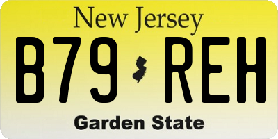 NJ license plate B79REH