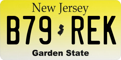 NJ license plate B79REK