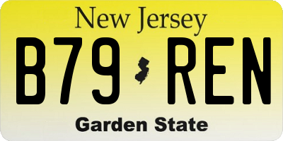 NJ license plate B79REN