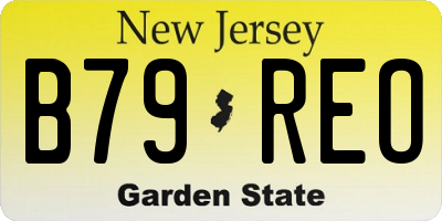 NJ license plate B79REO