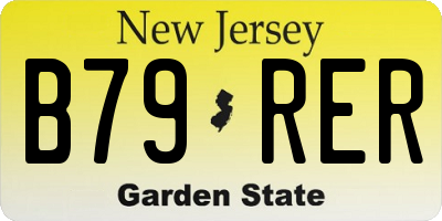 NJ license plate B79RER