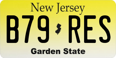 NJ license plate B79RES