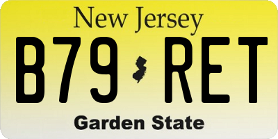 NJ license plate B79RET