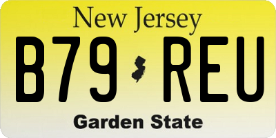 NJ license plate B79REU