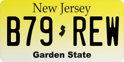 NJ license plate B79REW