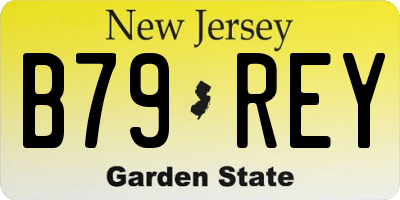NJ license plate B79REY