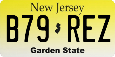 NJ license plate B79REZ