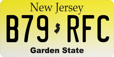 NJ license plate B79RFC