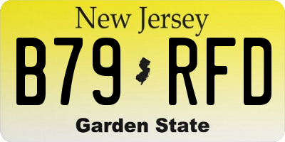 NJ license plate B79RFD