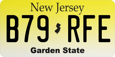 NJ license plate B79RFE
