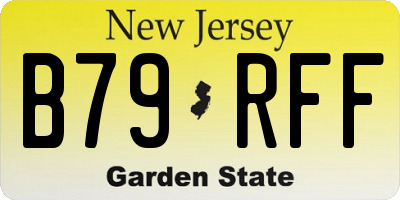 NJ license plate B79RFF
