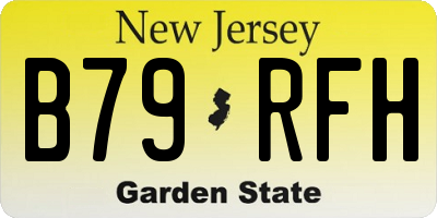 NJ license plate B79RFH