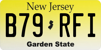NJ license plate B79RFI