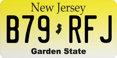 NJ license plate B79RFJ