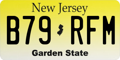 NJ license plate B79RFM