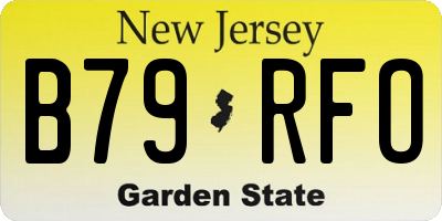 NJ license plate B79RFO