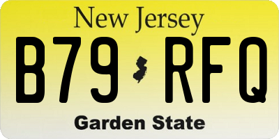 NJ license plate B79RFQ