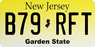 NJ license plate B79RFT